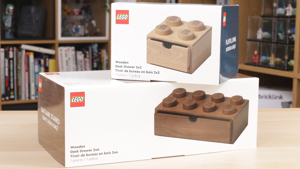 LEGO Room Copenhagen Wooden Desk Drawer 2x2 and 2x4 review