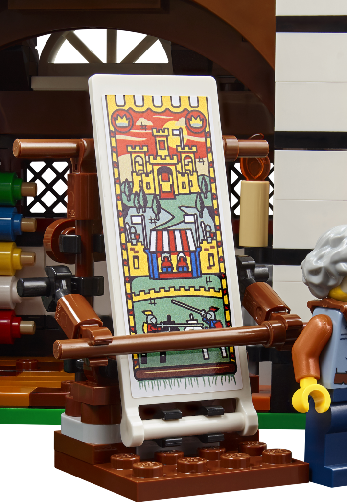 LEGO Icons 10332 Medieval Town Square tapestry image 709x1024
