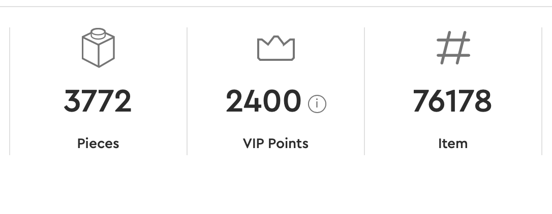 LEGO VIP points order 1