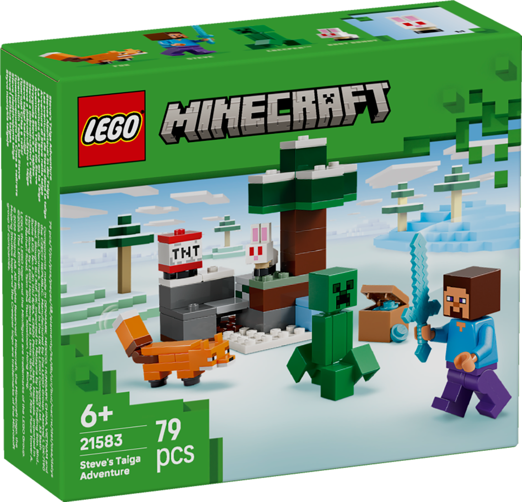 LEGO Minecraft 21583 Steves Taiga Adventure box front 1065x1024