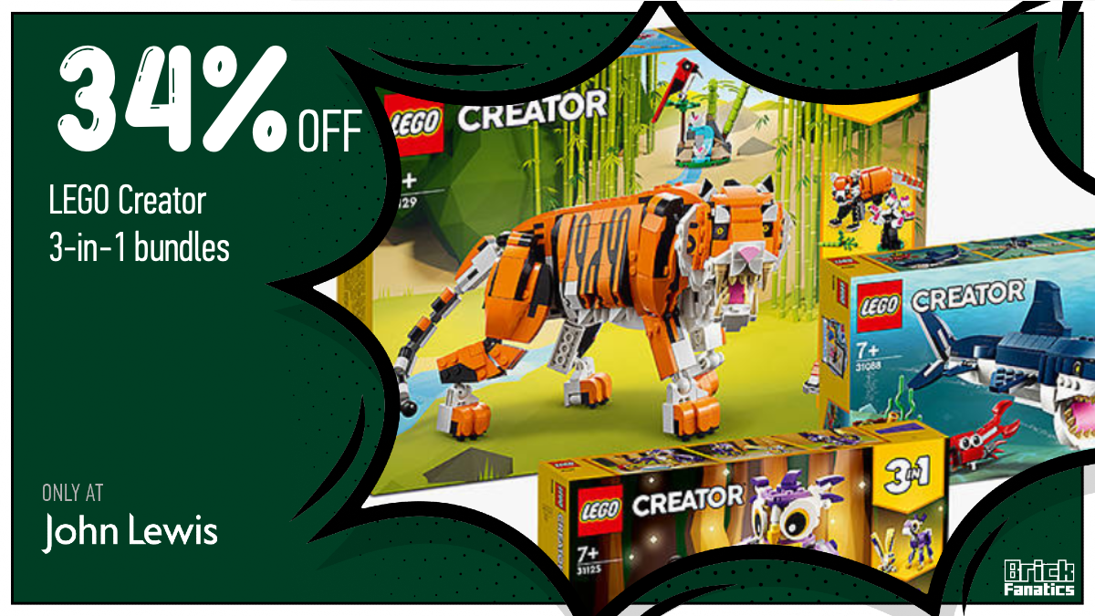 LEGO Creator 3-in-1 bundles deeply discounted at John Lewis