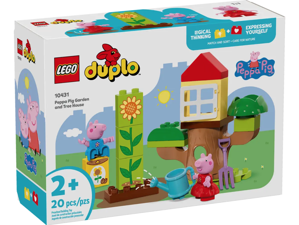 LEGO DUPLO Peppa Pig 10431 Peppa Pig Garden and Tree House box front 1024x770