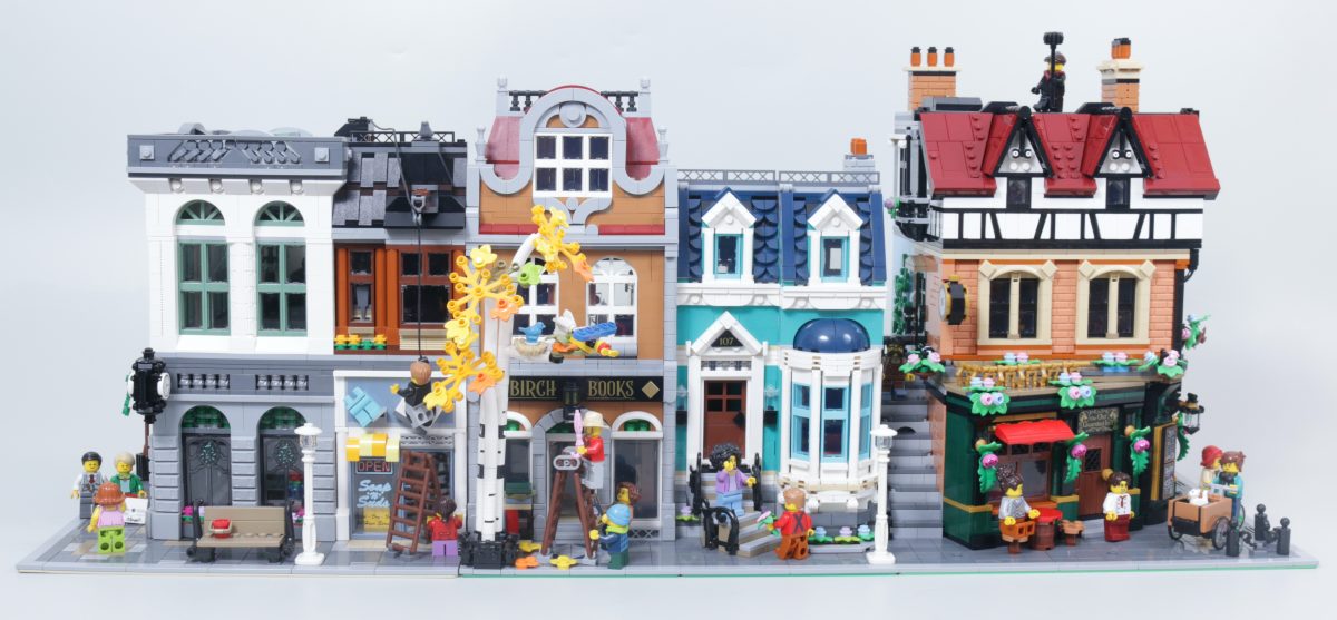 LEGO Icons 10350 Tudor Corner second review plus comparison with 10251 Brick Bank and 10270 Bookshop 1 1200x557