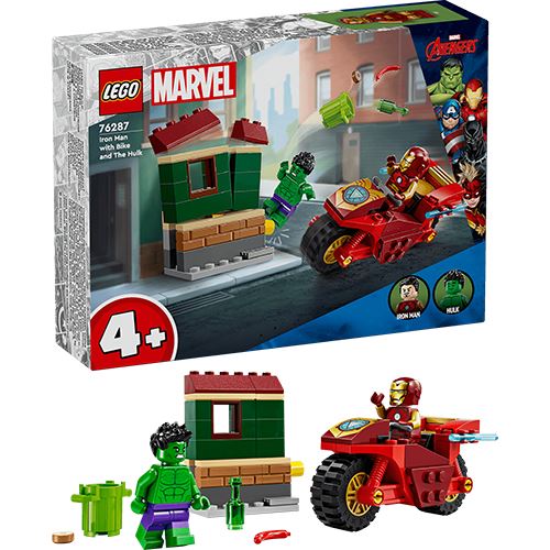 LEGO Marvel 76287 Iron Man with Bike and The Hulk 4
