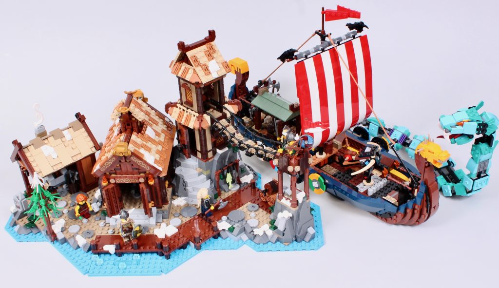 LEGO Ideas 21343 Viking Village 31132 Viking Ship and the Midgard Serpent 9 1024x591