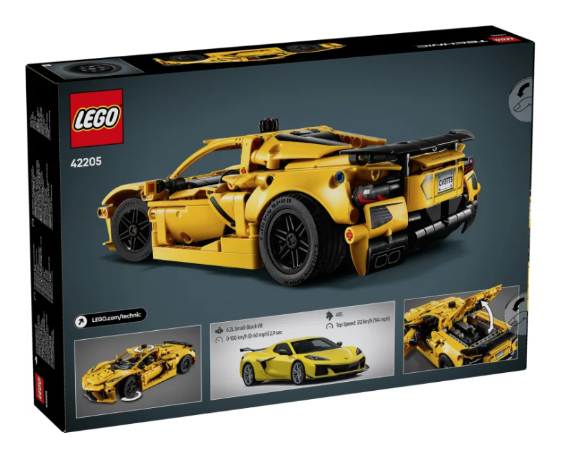 LEGO Technic 42205 Chevrolet Corvette Stingray box back