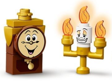 LEGO Disney 43196 Beauty and the Beast castle lumiere cogsworth