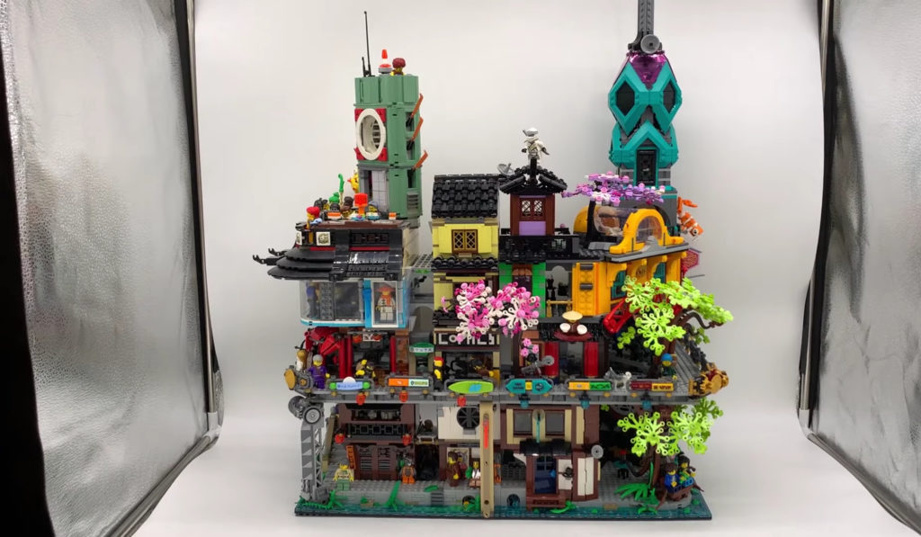 LEGO 71741 NINJAGO City Gardens connected 70620 no docks front