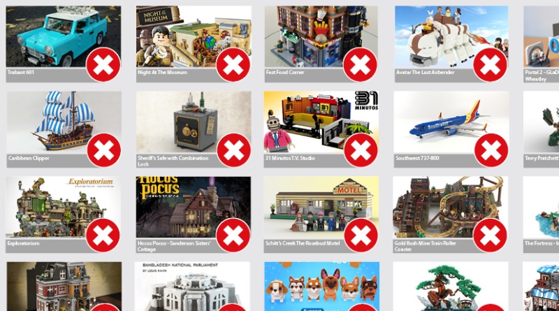 34 LEGO Ideas projects rejected in record-breaking review