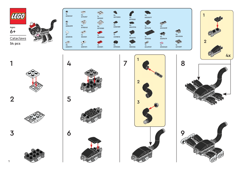 LEGO 5x Festive Cats