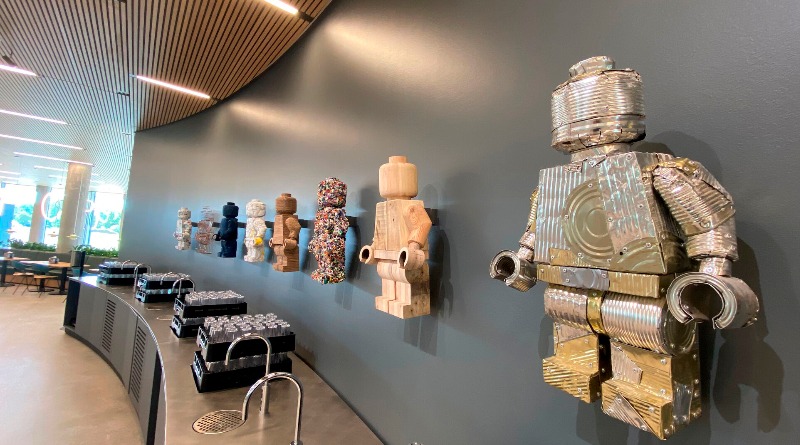 Plastic waste from moulding machines made into LEGO Campus furniture