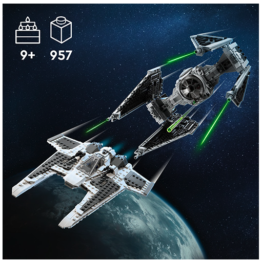 LEGO Star Wars 75348 Mandalorian Fang Fighter VS TIE Interceptor 2