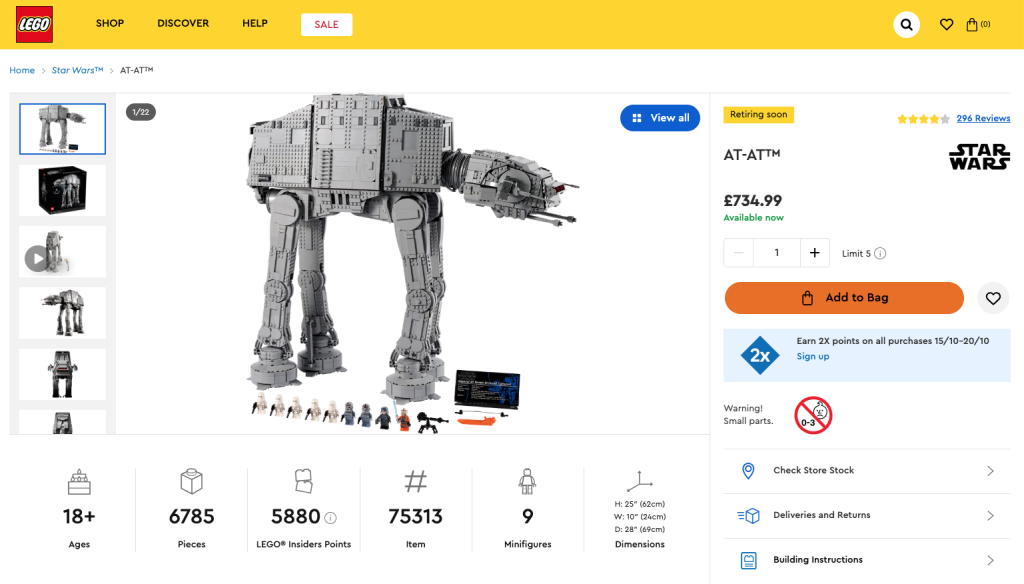 LEGO Star Wars 75313 AT AT available now 1024x584