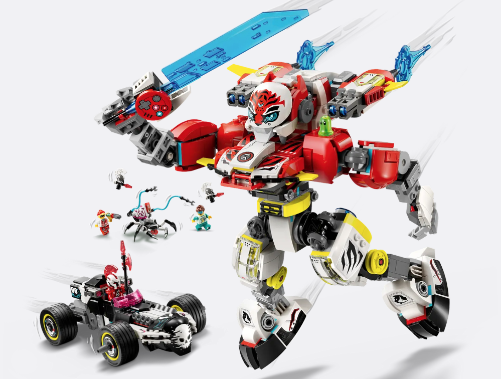 LEGO DREAMZzz 71497 Coopers Tiger Mech and Zeros Hot Rod Car 1