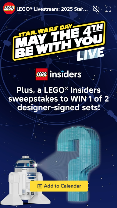 LEGO Star Wars May the 4th livestream event 1