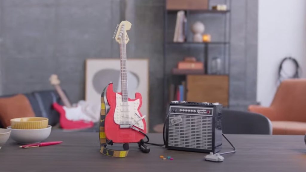 LEGO Ideas 21329 Fender Stratocaster designer video featured 1024x576