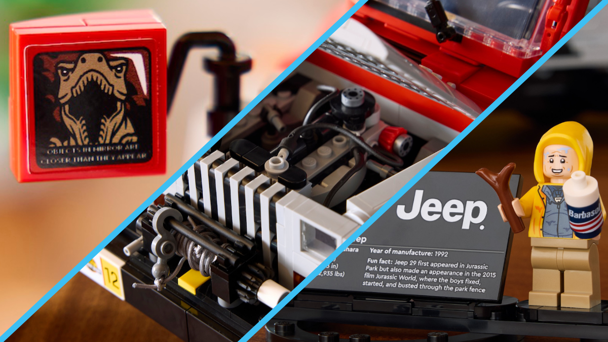Get up close with LEGO Jurassic Park Jeep Wrangler’s details