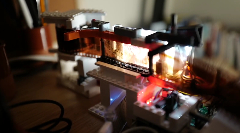 This LEGO mechanism makes the film-scanning process a snap