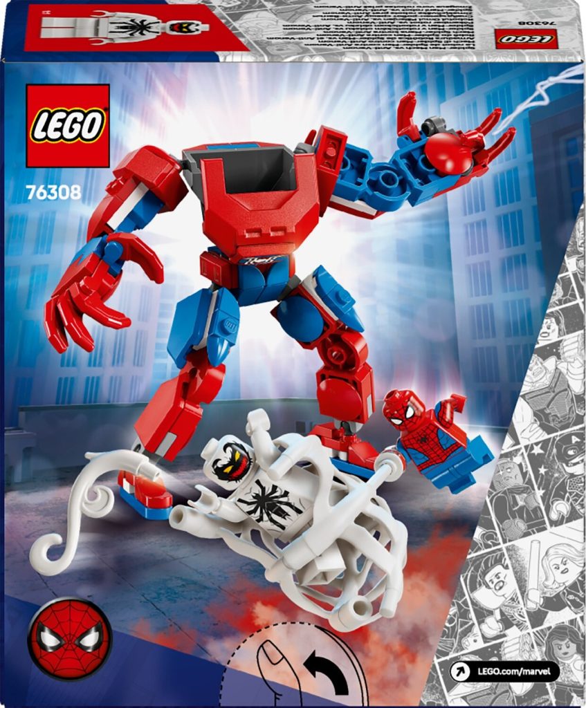 LEGO 76308 Marvel Mech Spider Mana kontra Anti Venom pudelko tyl 847x1024