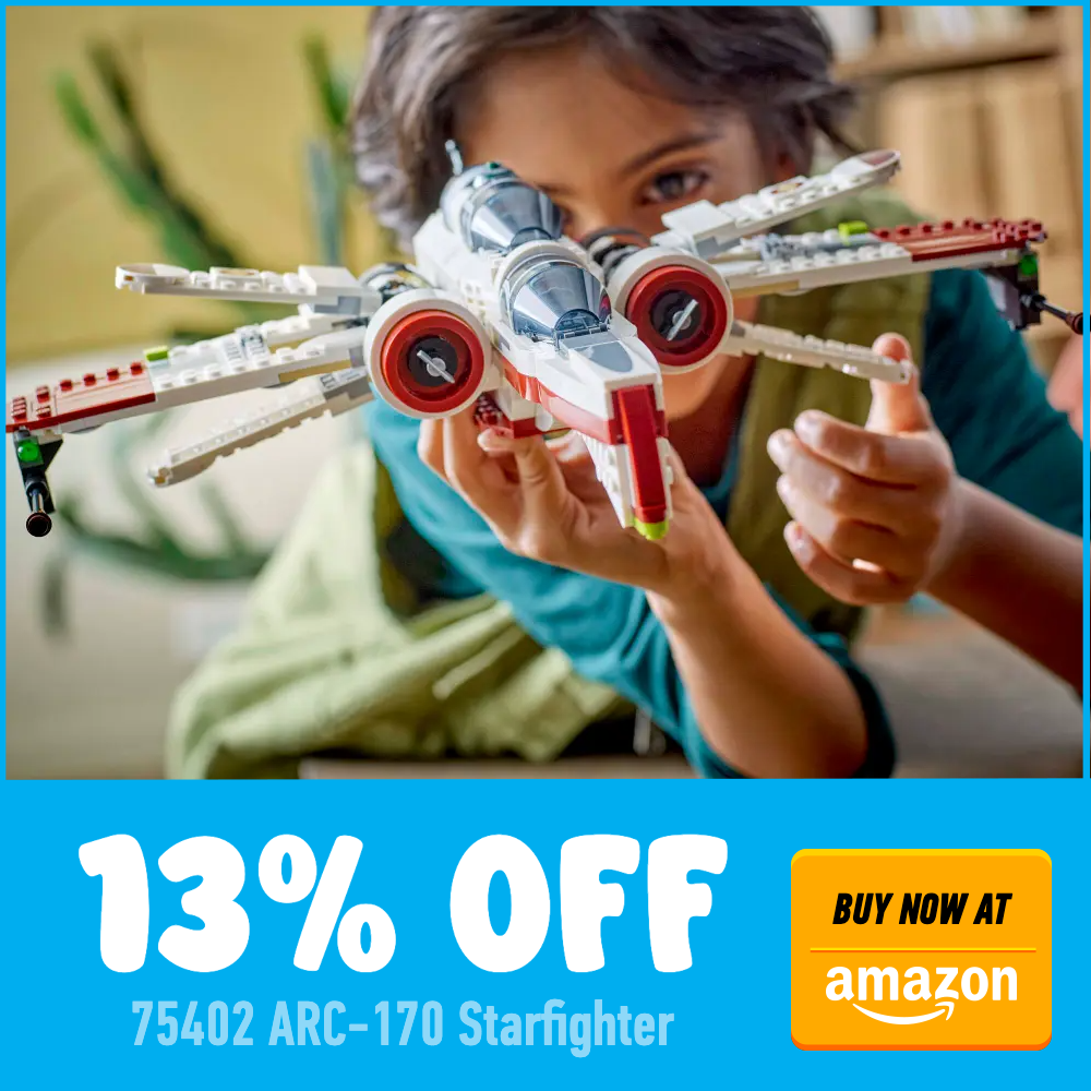 LEGO Star Wars 75402 ARC 170 Starfighter Amazon 13 off deal card
