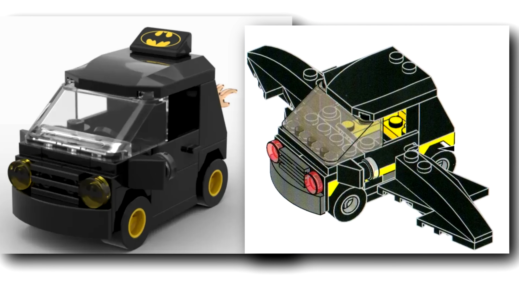 LEGO Build the Legacy of the Batmobile BelgiumBricks’ Lil’Vigilante comparison